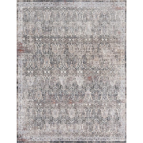 10 ft. x 14 ft. Gray Sonoma Vintage Polyester Area Rug