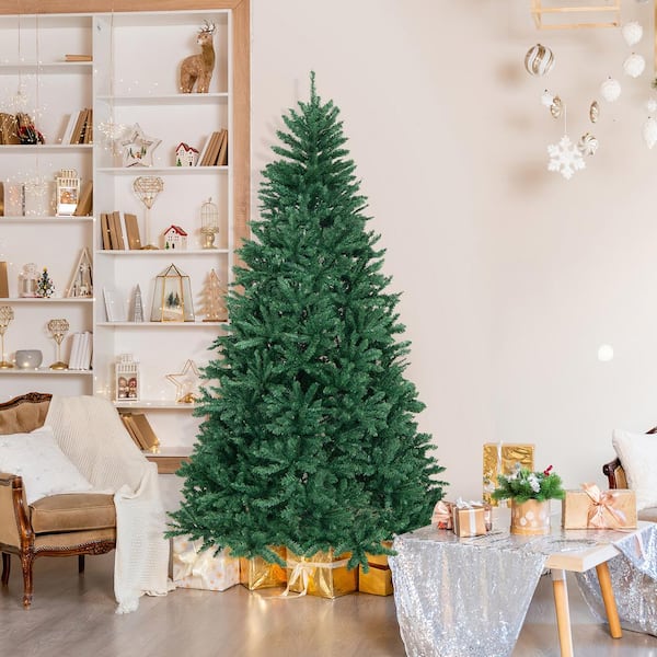 Costway 7.5 ft. Unlit Douglas Full Fir Hinged Artificial Christmas