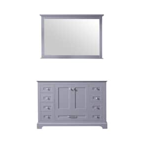 Dukes 48 in. W x 22 in. D Dark Grey Single Bath Vanity without Top and 46 in. Mirror