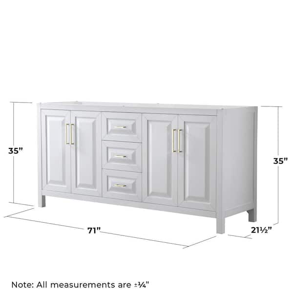 Daria 24 in. W x 71-1/4 in. H x 20 in. D Bathroom Linen Storage Tower Cabinet in White Daria 24 in. W x 71-1/4 in. H x 20 in. D Bathroom Linen Storage Tower Cabinet in White