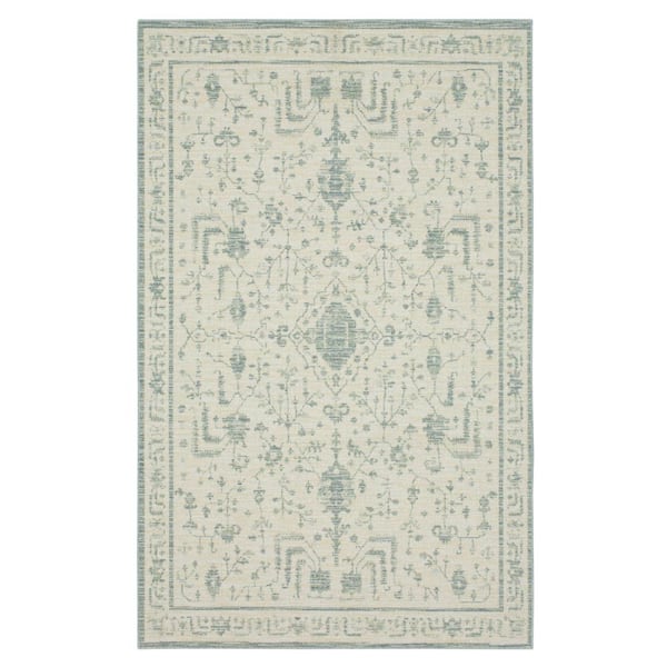 Mohawk Home Tempe Ornament Light Blue 4 ft. x 6 ft. Machine Washable Area Rug