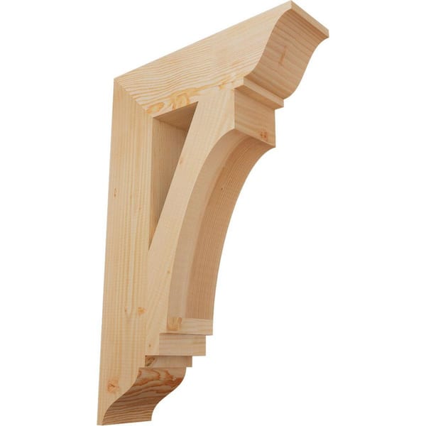 Ekena Millwork 5.5 in. x 34 in. x 22 in. Douglas Fir Imperial Traditional Smooth Bracket