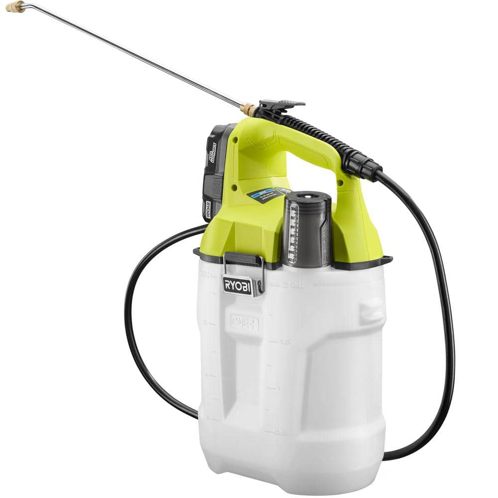 RYOBI ONE+ 18V Cordless Battery 2 Gal. Chemical Sprayer with 2.0 Ah ...