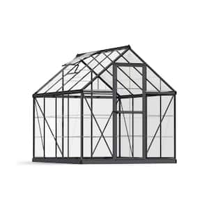Harmony 6 ft. x 8 ft. Gray/Clear DIY Greenhouse Kit