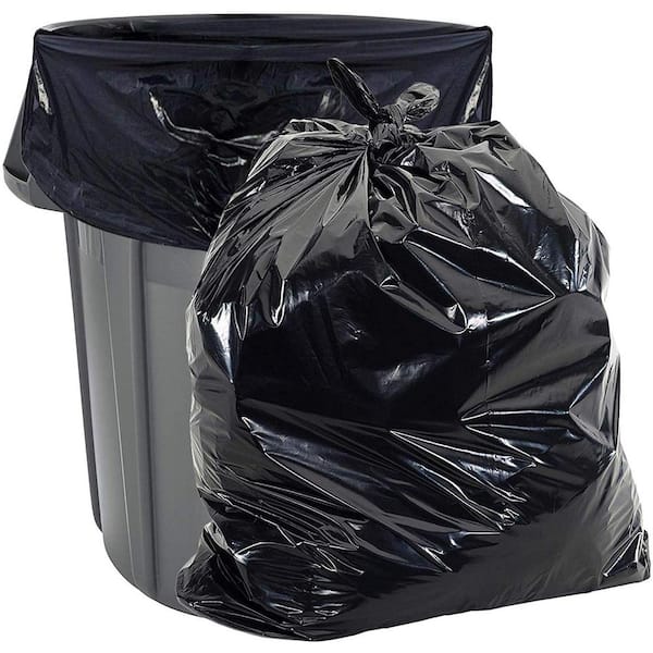 Aluf Plastics 45 gal. Trash Bags 2.0 Mil (eq) Black Trash Can Liners 40 in. x 47 in. Pack of 100 for Contractor