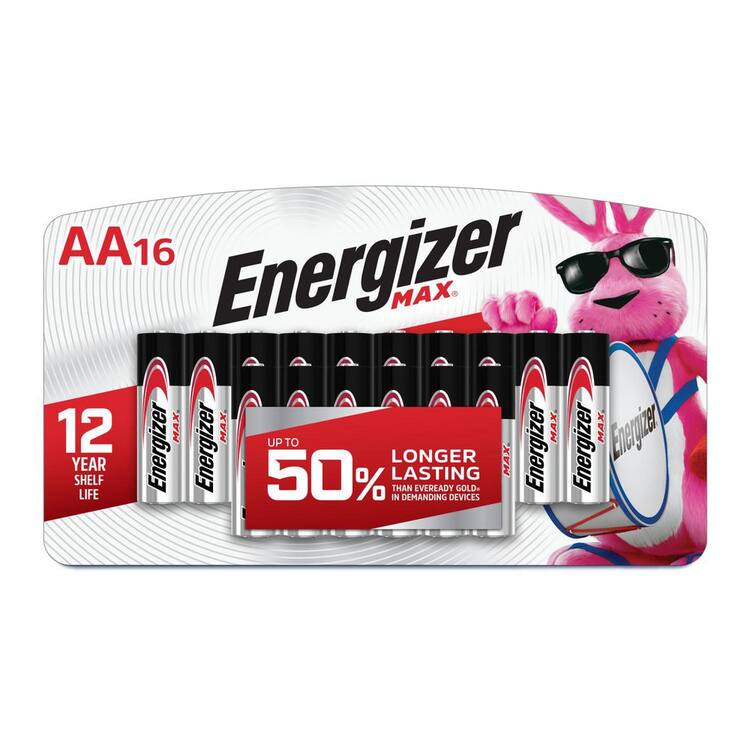 Energizer MAX AA Batteries (16-Pack), Double A Alkaline Batteries