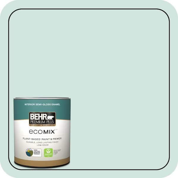 1 qt. Home Decorators #HDC-CT-26A Seaglass Semi-Gloss Enamel EcoMix Plant-Based Interior Paint & Primer