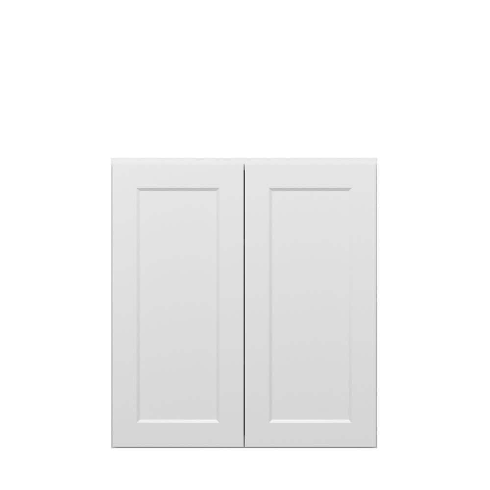 Norfolk Shaker 33 in. W x 36 in. H x 12 in. D in Painted White Plywood Asse