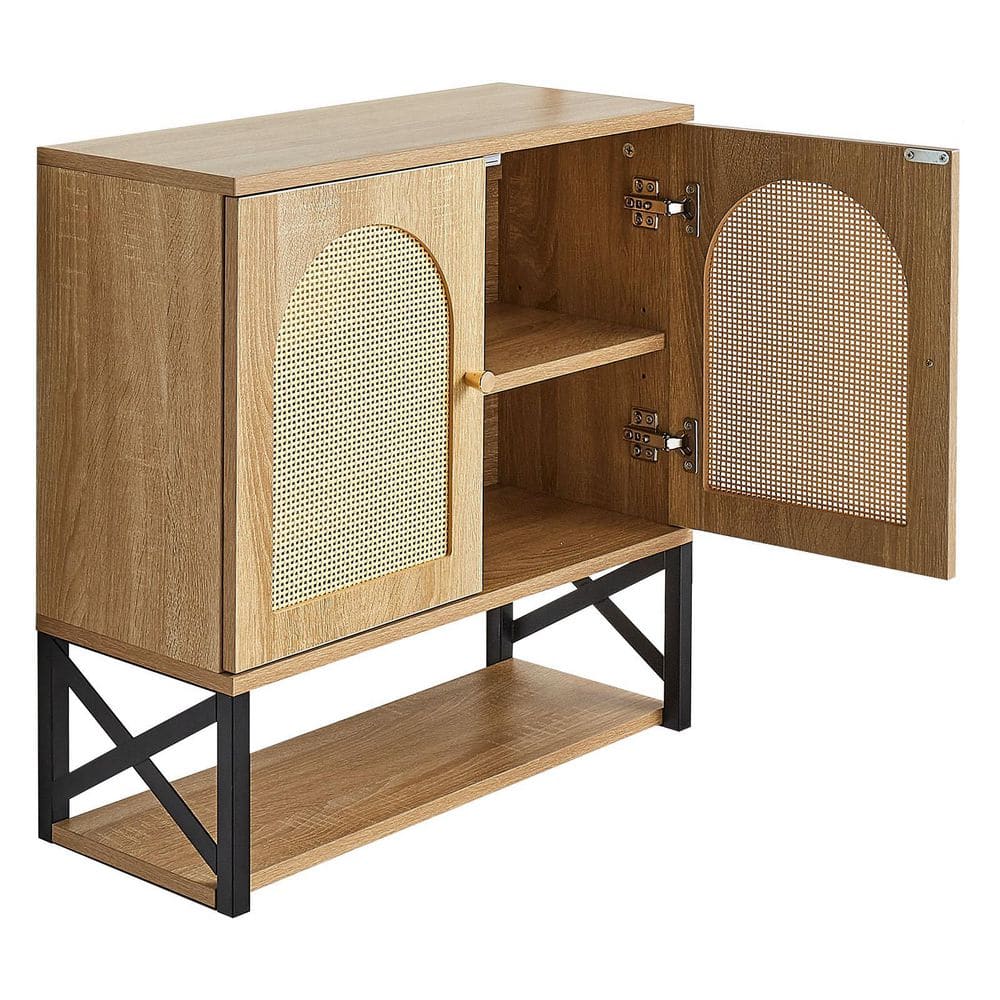 16 in. W x 8 in. H Rectangular Wood Bathroom Wall Cabinet with 2 Doors and Adjustable Shelf price history on PriceWatchPro