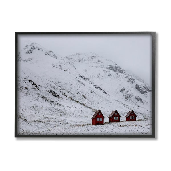 Stupell Industries Snowy Mountain Pass by Daniel Sproul 1-Piece Framed Graphic Print Nature Poster Art Print 14 in. x 11 in.