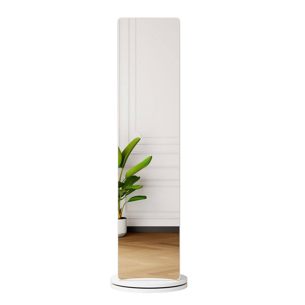 18 in. W x 66 in. H Rectangular Framed Wall Mounted Bathroom Vanity Mirror in White 360° Rotating price history on PriceWatchPro