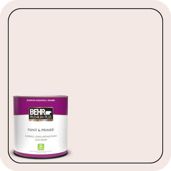 BEHR PREMIUM PLUS 1 qt. #770A-1 Quartz White Eggshell Enamel Low Odor Interior Paint & Primer