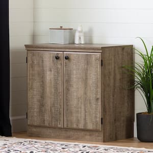 Morgan Weathered Oak Finish Armoire with 2-Doors
