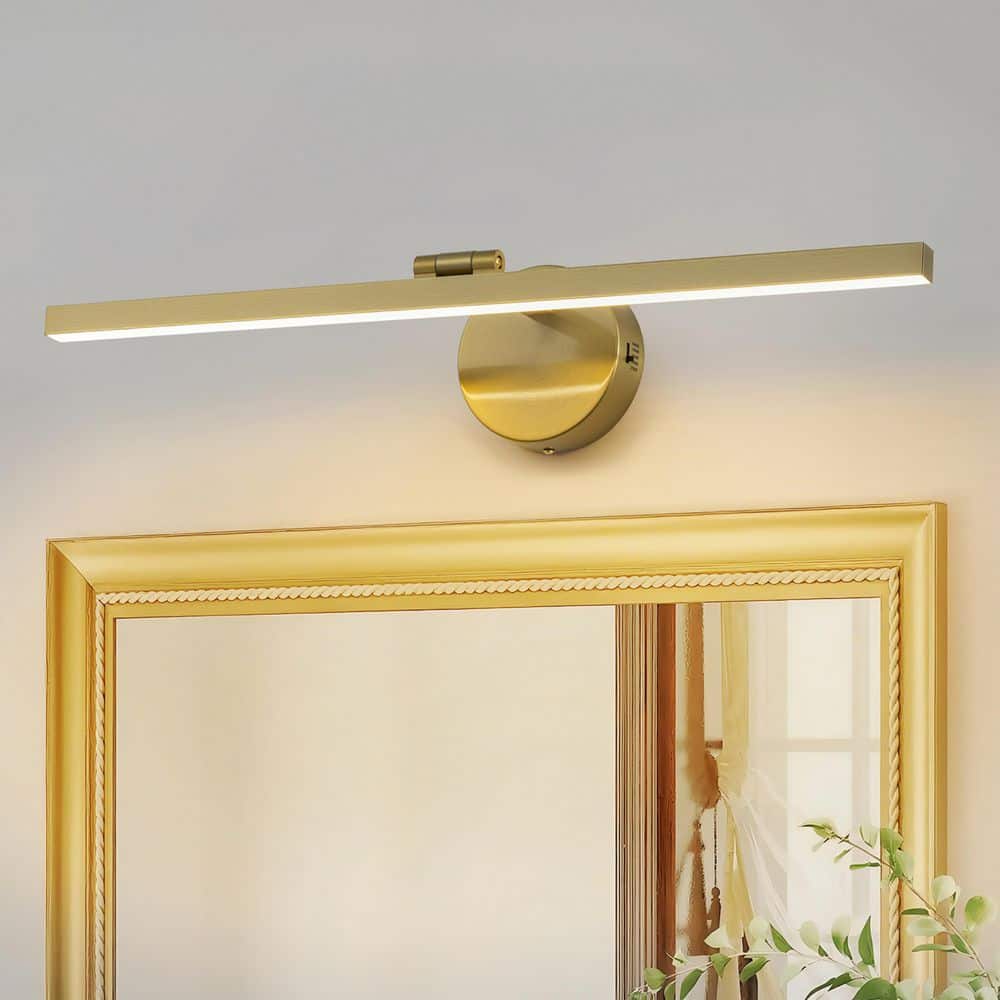 24 in. Modern Gold Rotatable LED Wall Sconce with 5CCT Color Selectable and Dimmable Light for Bathroom or Vanity Mirror price history on PriceWatchPro