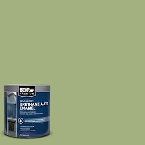 1 qt. #AE-34 Meadow Green Semi-Gloss Enamel Urethane Alkyd Interior/Exterior Paint