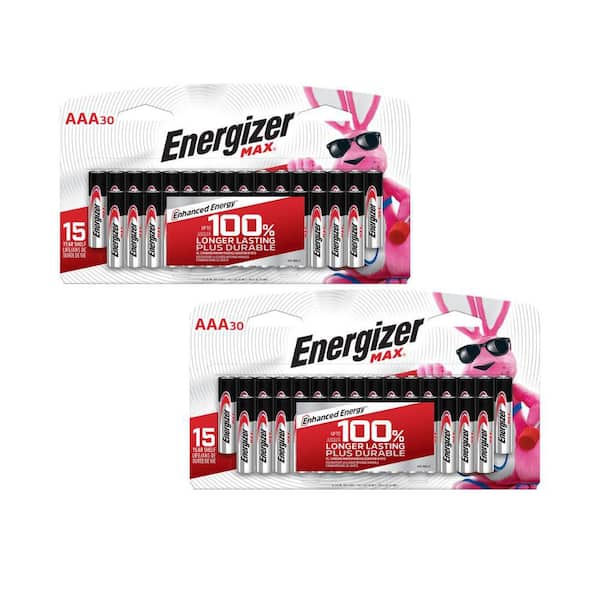 MAX AAA Batteries (30-Pack), Triple A Alkaline Batteries 2 -Pack, 60- Count