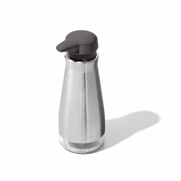 Stainless Steel Soap Dispenser with Nonslip Base and 1-Handed Pump for Kitchen and Bathroom