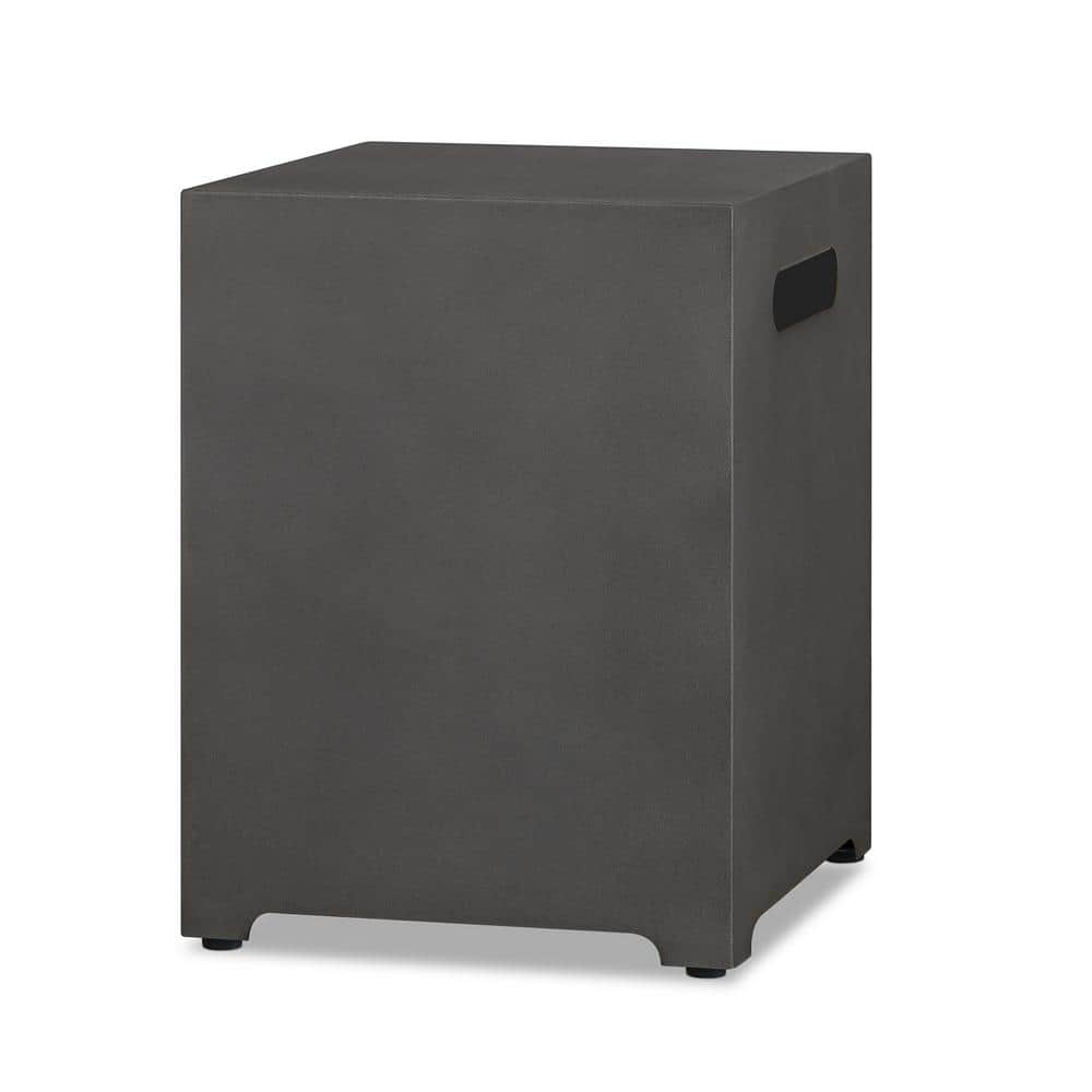 Aegean 20" Dark Gray Powder-Coated Steel Propane Tank Cover