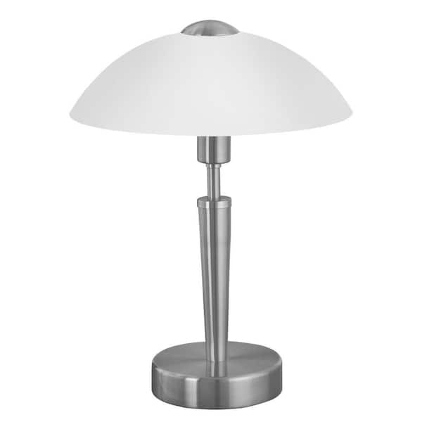 Eglo Solo 13.75 in. 1-Light Matte Nickel Table Lamp