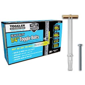 Snapptoggle 30 BB 1/4-20 Toggle Bolts 1/4-20 x 2-1/2 in. Slotted Toggle Bolt Combo Head Bolts (30-Pack)