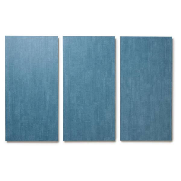 Lucida USA (Sample) FabCore Forget-me-not Blue Patterned Look 28-mil Water Resistant Glue Down Vinyl Tile