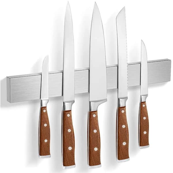 Numhew 12-Knife 24 in. Stainless Steel Magnetic Knife Bar, Magnetic Knife Strip for Kitchen Organization