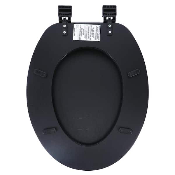 Black Soft Padded Toilet Seat Cushioned Rounded Cover Premium Bathroom Comfort 