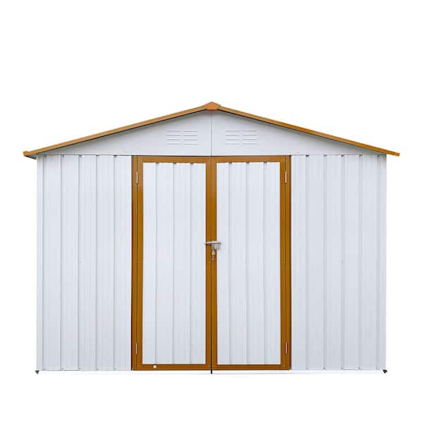 JimsMaison 10 ft. W x 12 ft. D Metal Shed with Double Door (120 sq. ft.)