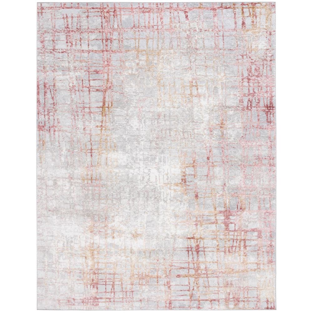 Meadow 8 ft. x 10 ft. Light Gray/Pink Distressed Abstract Area Rug price history on PriceWatchPro