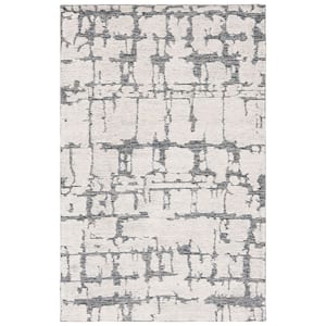 Martha Stewart Charcoal/Ivory 8 ft. x 10 ft. Abstract Area Rug