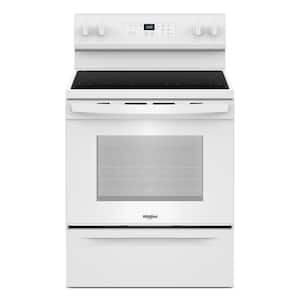 30 in. 4 Burner Element Freestanding Electric Range in White