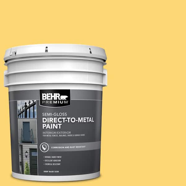 5 gal. #PPU6-13 Hawaiian Pineapple Semi-Gloss Direct to Metal Interior/Exterior Paint