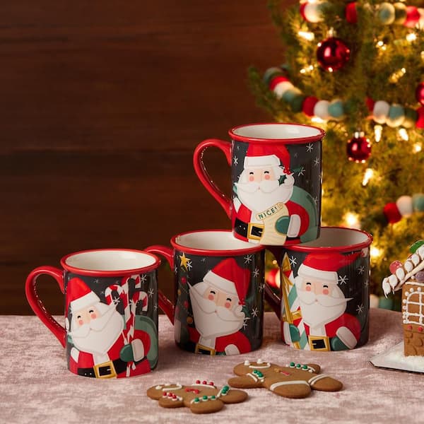 Certified International Christmas Whimsy Santa 18 oz. Assorted