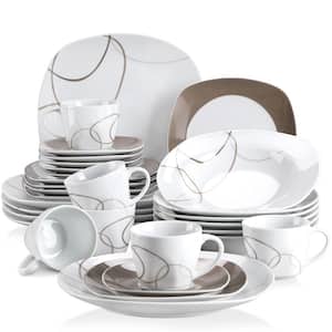VEWEET, Series CHRISTMASDEER, 18-Piece Dinnerware Set Porcelain