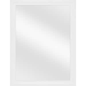 29 in. W x 41 in. H Rectangular PS Framed Wall Bathroom Vanity Mirror in White
