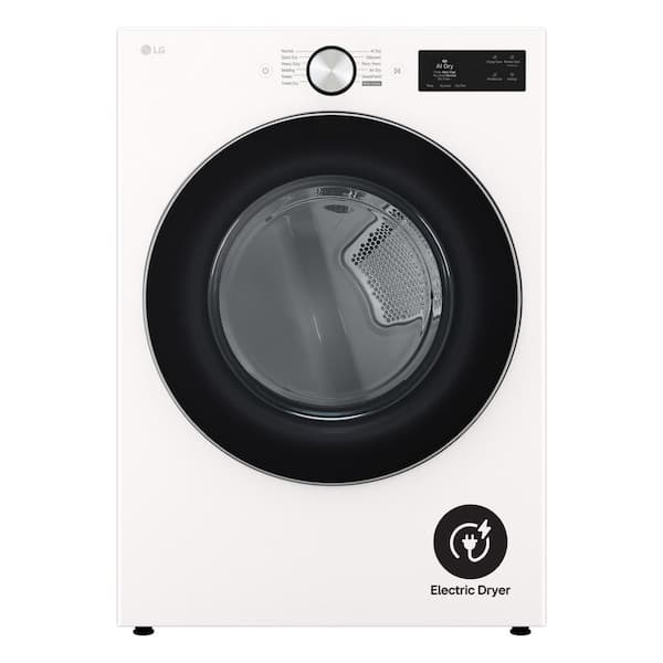 7.4 cu. ft. Vented SMART Stackable Electric Dryer in Alpine White with TurboSteam, AI Sensing and LCD Display