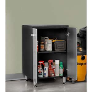 Metallic Series 36 in. H x 24 in. W x 21 in. D Medium Density Fiberboard 2-Door Base Cabinet
