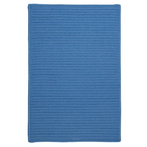 Simply Home Blue Ice 2 ft. x 4 ft. Solid Indoor/Outdoor Area Rug