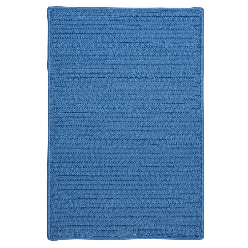 Simply Home Blue Ice 5 ft. x 8 ft. Solid Indoor/Outdoor Area Rug