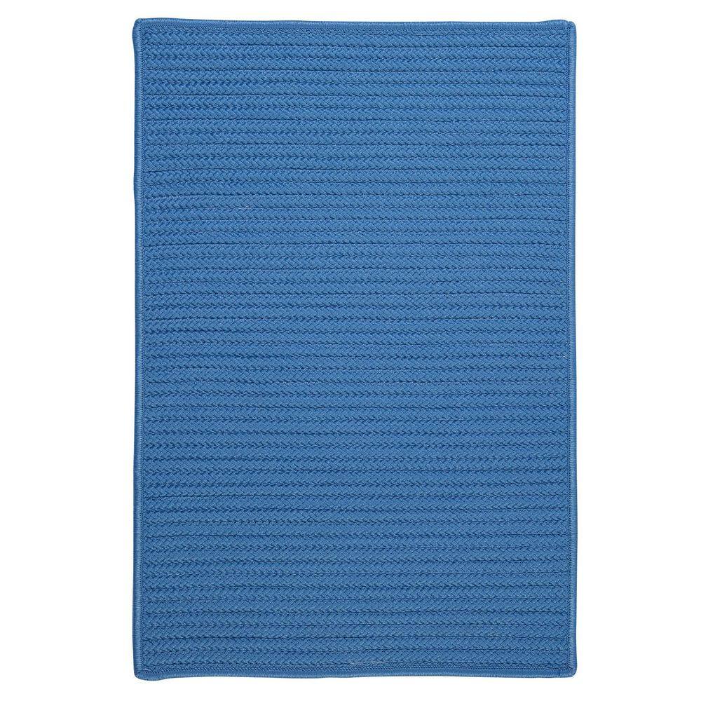 Simply Home Blue Ice 8 ft. x 11 ft. Solid Indoor/Outdoor Area Rug