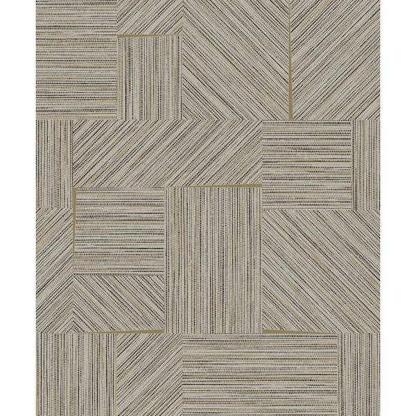 Seabrook Designs 57.5 sq. ft. Metallic Pavestone and Gold Husk Non ...
