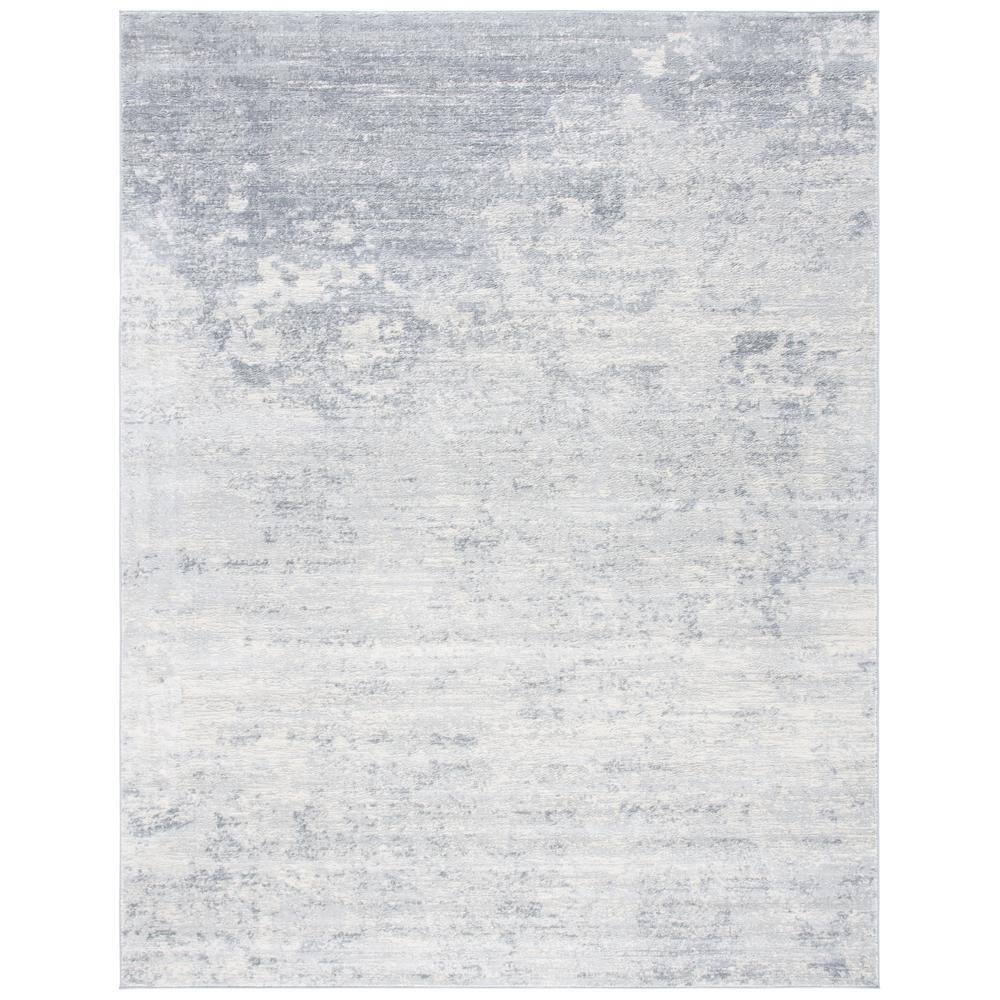 Brentwood Ivory and Gray 8' x 10' Synthetic Rectangular Area Rug