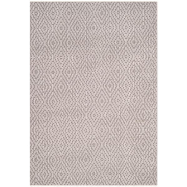 SAFAVIEH Montauk Gray/Ivory 5 ft. x 8 ft. Multi-Diamond Geometric Area Rug
