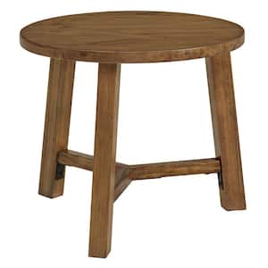 Newbury Alaterre 20 in. Pecan Round Wood End Table