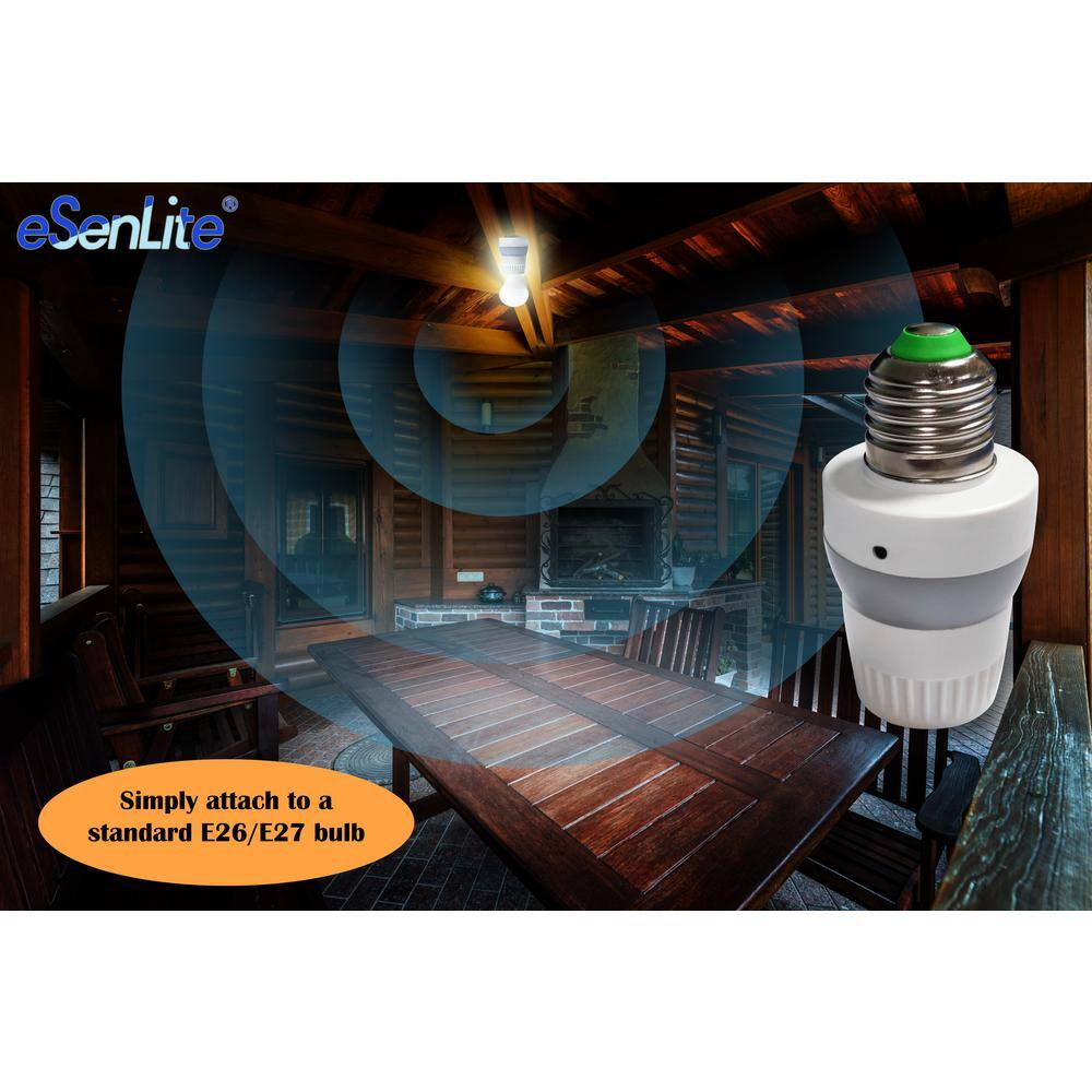 Compact White LED Motion Sensor Ceiling Light Fixture