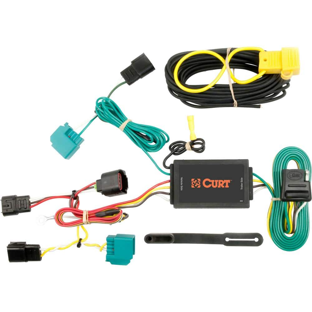 CURT Custom Vehicle-Trailer Wiring Harness, 4-Way Flat Output, Select Dodge  Journey, Quick Electrical Wire T-Connector 56037 - The Home Depot