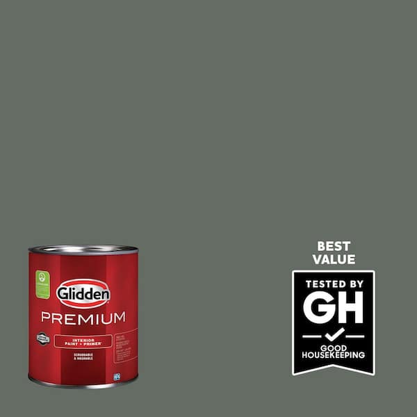 Glidden Premium 1 qt. PPG1033-6 Gunmetal Gray Satin Interior Latex