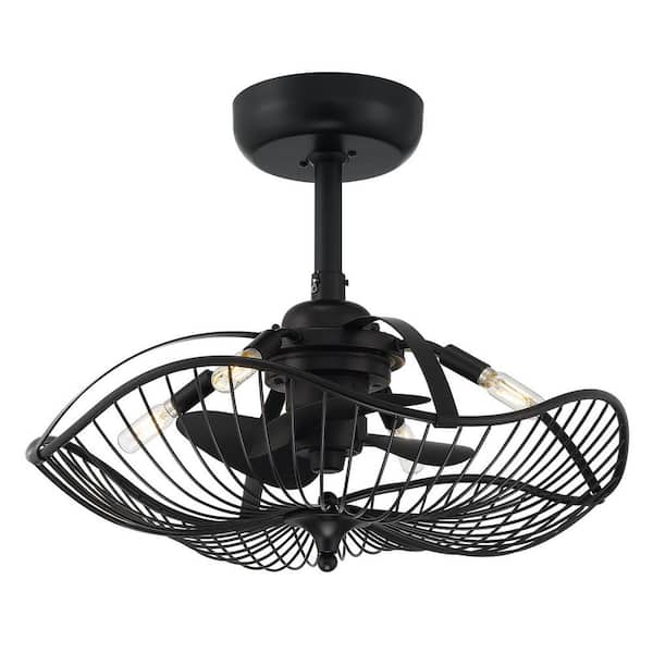 ARRANMORE LIGHTING & FANS Auri 22 in. LED Indoor/Outdoor Matte Black Ceiling Fan with Dimmable Lights and Remote Control