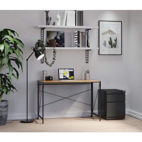 Charcoal Steel Mobile 2-Drawer Lockable File Cabinet