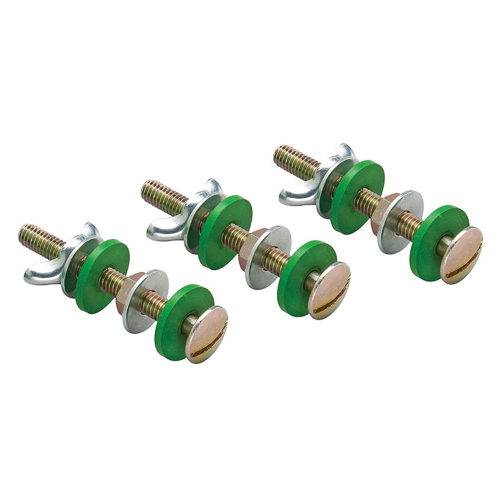 Universal Gray and Green Toilet Tank Repair Kit with Hardware